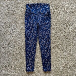 Lilly Pulitzer UPF 50 Luxletic South Beach High Rise Legging Navy Easy to Spot S